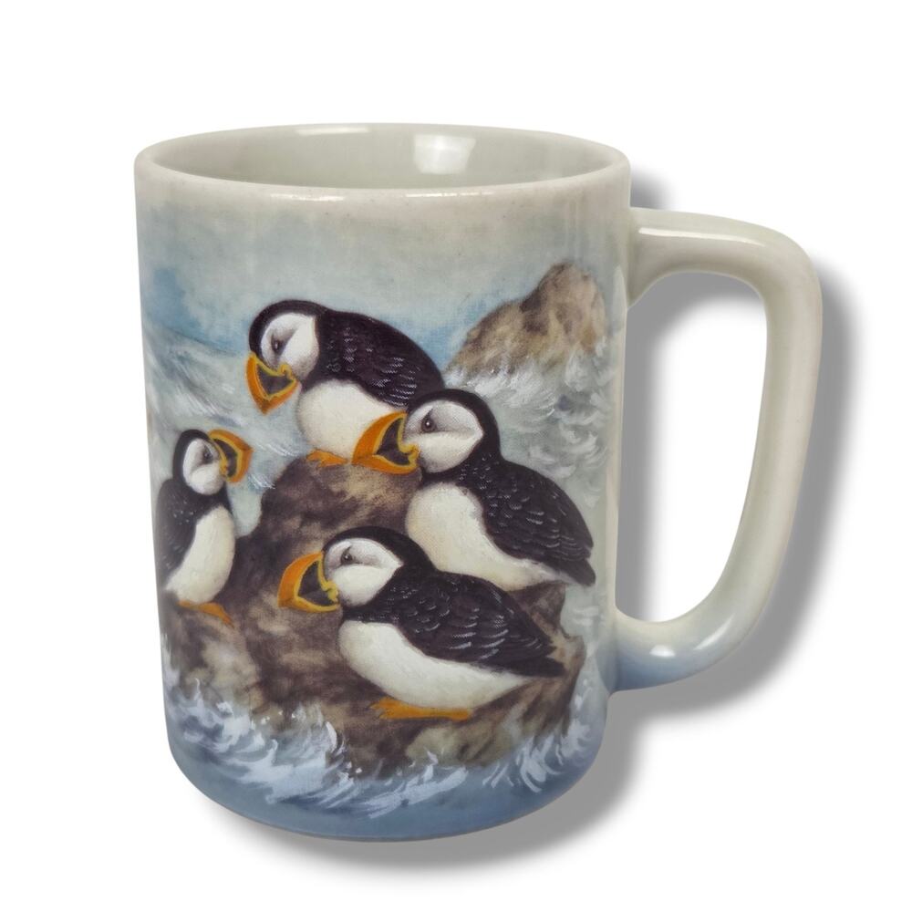 Puffin Mug Vintage Otagiri Ceramic Alaska Coffee Cup Alaskan Ocean Sea Bird Tea